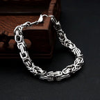Wide Byzantine Link Chain Bracelet 8mm — Punk, Stainless Steel