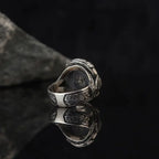 Oval Filigree Ring — Silver-Tone Vintage Open Band