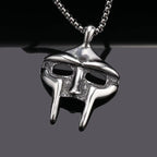 Vintage Creative MF DOOM Mask Pendant for Men Hip Hop 316L Stainless Steel Skull Mask Necklace Party Jewelry Gift Dropshipping