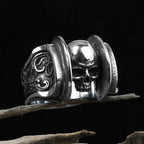 316L Stainless Steel Various Design 2022 New Arrive Classical Skull Men`s Ring With Pattern Punk Rock Gothic Creative