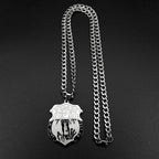 St. Michael Angel Pendant Necklace — Stainless Steel