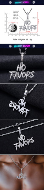 Iced Out Letter Pendant — 14K Gold