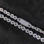 Iced Out Cuban Chain Necklace Stainless Steel 6MM