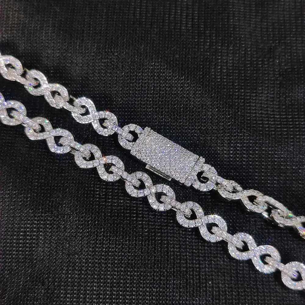 Iced Out Cuban Chain Necklace Stainless Steel 6MM