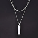 Double Layer Cuban Chain Necklace — SS