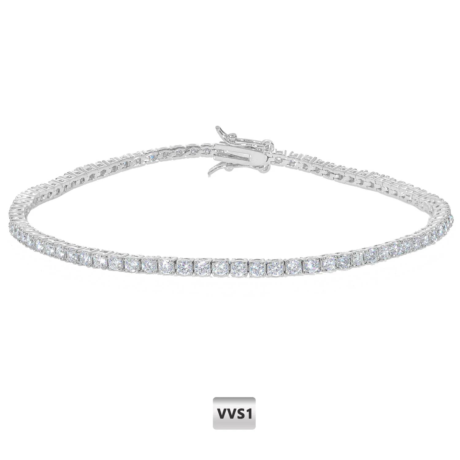 Moissanite Tennis Bracelet 2mm — Gold
