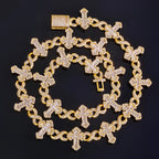 Iced Out Cross Cuban Chain Necklace Infinity CZ