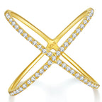 925 Silver X Design Moissanite Ring VVS