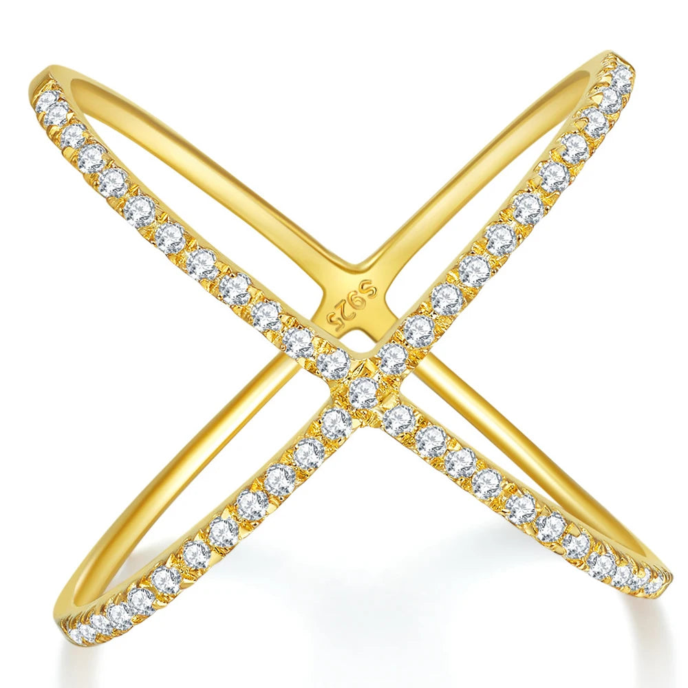 925 Silver X Design Moissanite Ring VVS