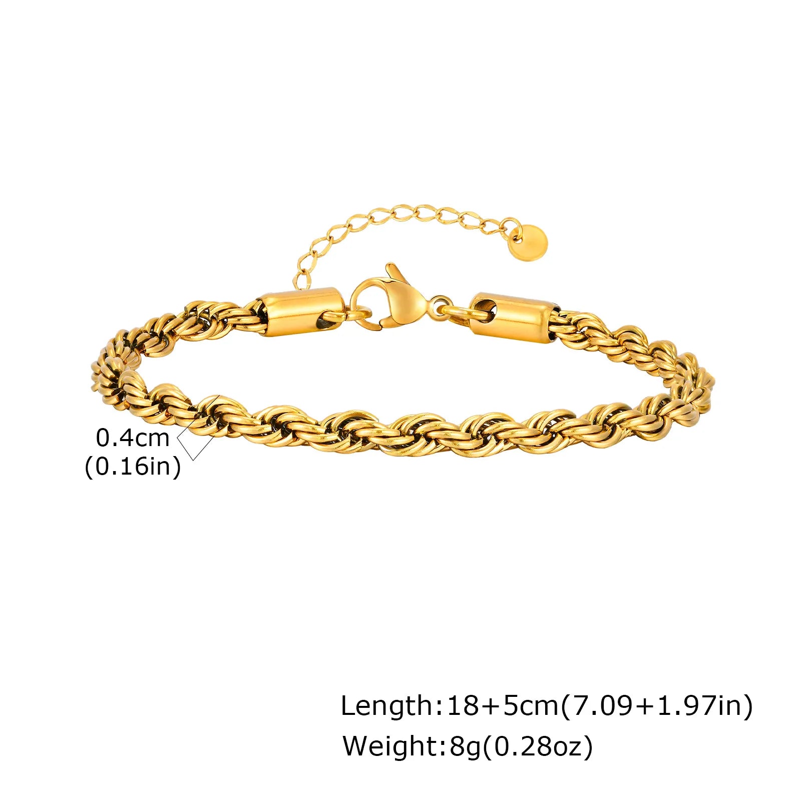 Gold Chunky Chain Bracelet — Stainless Steel