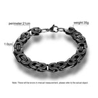 Male Retro Stainless Steel Cuban Chain Bracelet Men Hip Hop on the  Fashion hand Jewelry Miami Chain Bracelets For Boy Gift Hot