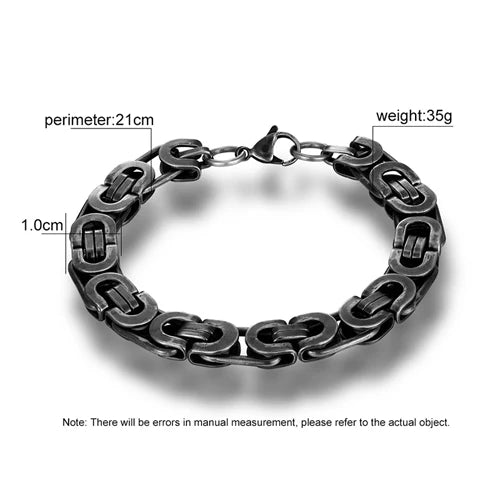 Male Retro Stainless Steel Cuban Chain Bracelet Men Hip Hop on the  Fashion hand Jewelry Miami Chain Bracelets For Boy Gift Hot