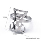 Gothic Sigil Ring — Stainless Steel Adjustable