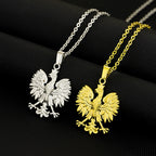 Poland Eagle Pendant Necklace — Two-Tone