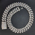 Iced Out Cuban Chain Necklace Stainless Steel 18/19MM