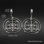 Baphomet Steel Earrings Sigeal Sigil Lucifer Satan