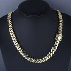 Gold Cuban Chain Necklace 10/12/22MM Brass