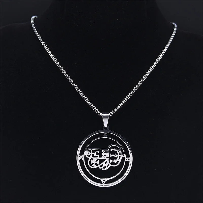 Gothic Pendant Silver Necklace — Stainless Steel