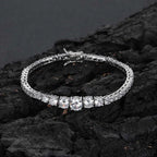 Tennis Chain Necklace Stainless Steel Gradient CZ