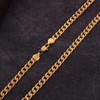 Gold Color Chunky Thick Link Plastic Chain Necklace Classic High Quality Smooth Lock for Women Men Grunge Steampunk
