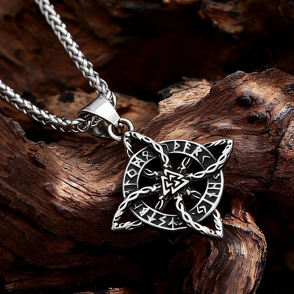 Valknut Steel Pendant Nordic Celtic Knot 316L