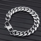 Thick Cuban Link Bracelet 8-14mm — Stainless Steel