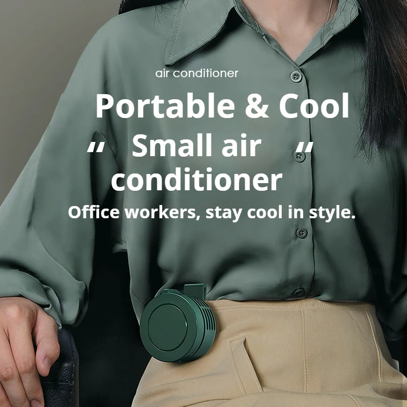 Portable Clip-on Bladeless Mini Fan, 3-Speed Rechargeable Personal Cooling Fan for Travel, Office, Outdoor, Sports