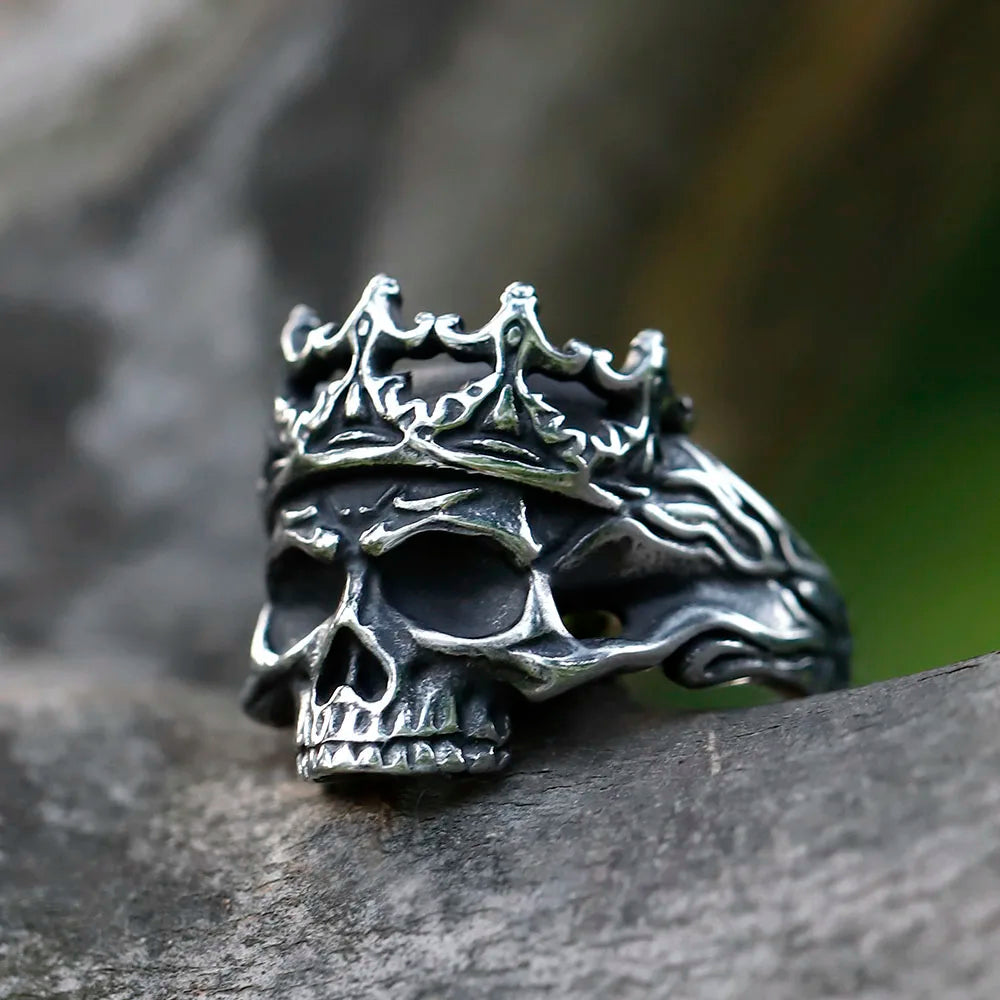 Vintage Gothic Skull Punk Ring — Stainless Steel