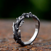 Irregular Thorn Retro Ring — 316L Stainless Steel