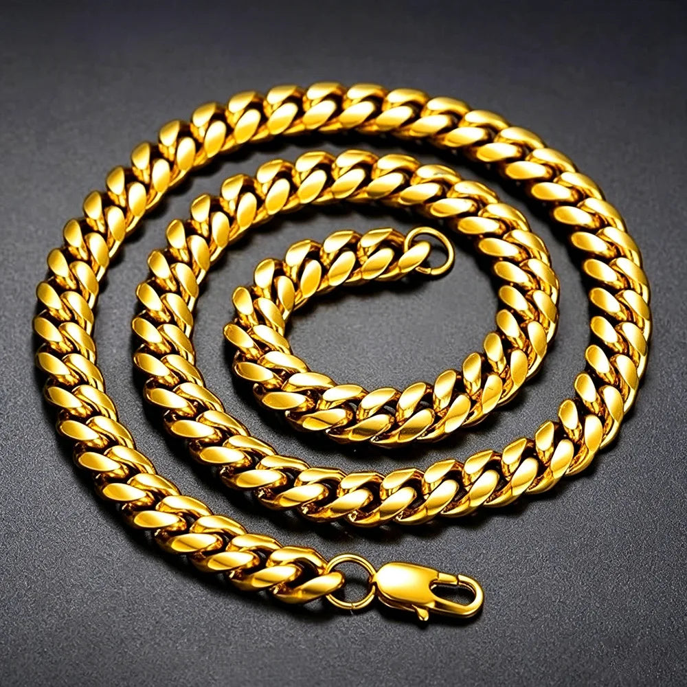 Cuban Link Chain Necklace 10mm — Stainless Steel