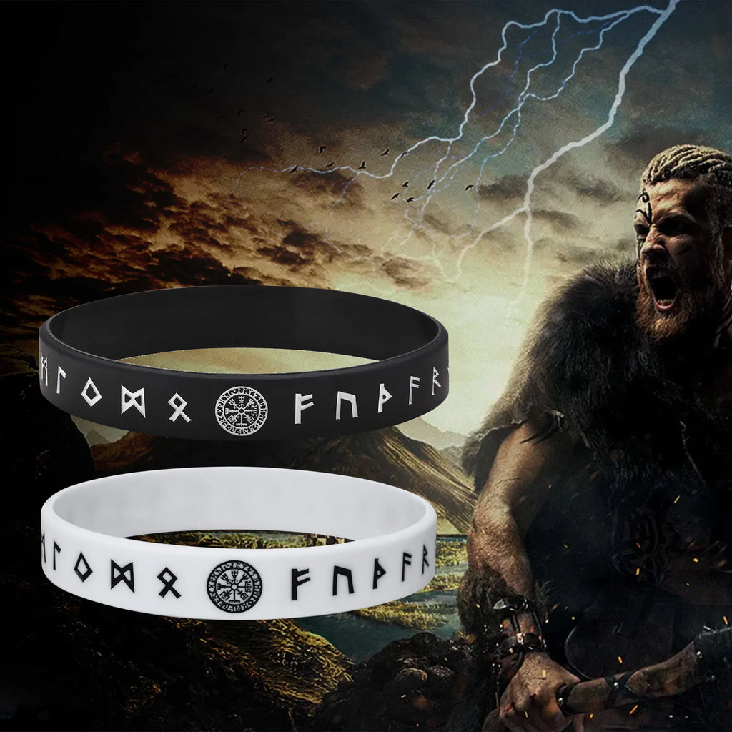 Viking Compass Silicone Bracelet 12mm