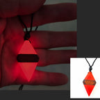 Wood Resin Night Light Pendant Necklace