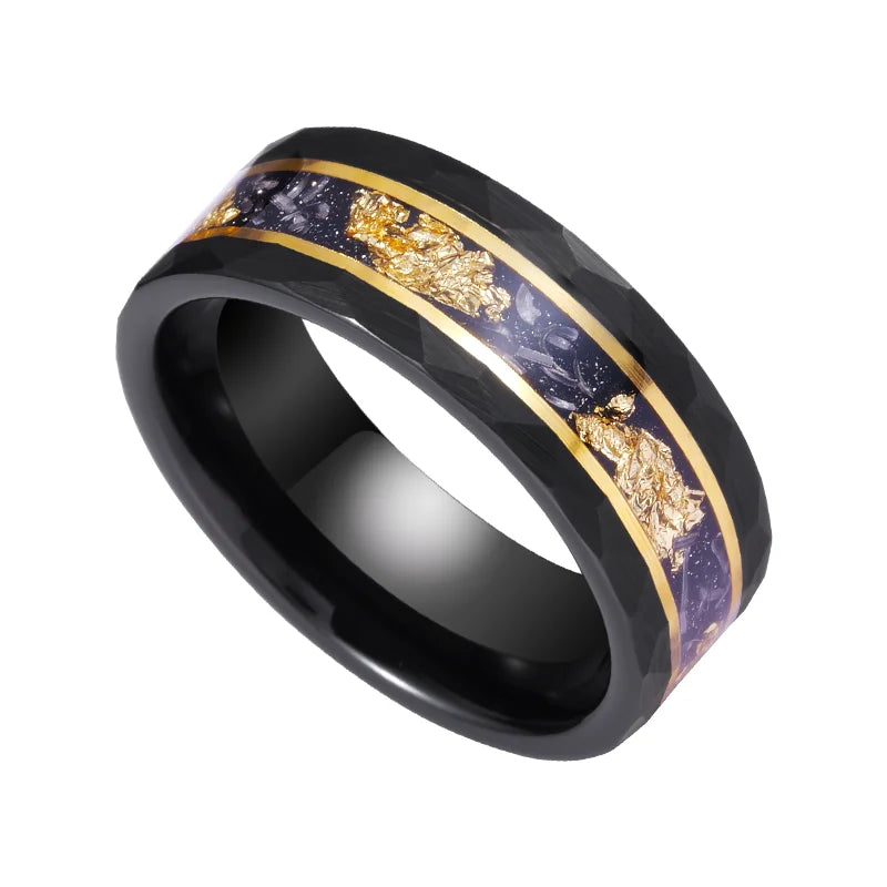 Hidden Closed-Finger Tungsten Unique Statement Ring