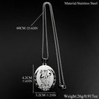 Santa Muerte Grim Reaper Pendant — Gold