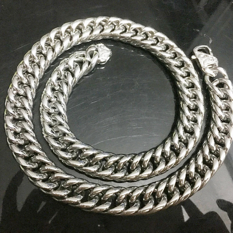 Double Cuban Link Necklace 16mm — Stainless