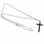 Cross Black Pendant Japanese Korean