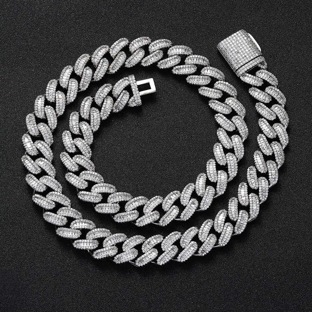Iced Out Cuban Necklace Stainless Steel 15MM