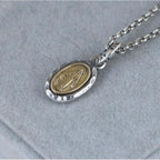 Virgin Mary Silver Pendant Necklace
