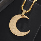 Stainless Steel Islamic Imam Ali Zulfiqar Sword Pendant Necklace Quran Pendant Shia Islamic Jewelry for Men and Women