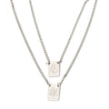 Virgin Mary Curb Chain Necklace — Silver