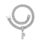 Fashion Shining A-Z Letter Pendant Zircon Inlaid Charm Necklace 26 Initial Alphabet Name Clavicle Chain Party Jewelry Gift
