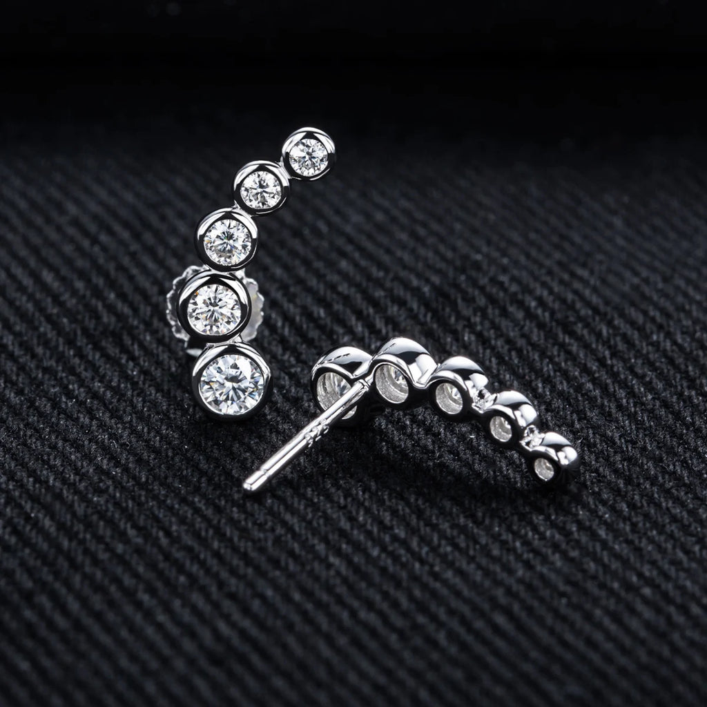 Iced Out Stud Earrings — 925 Silver
