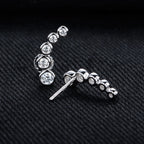 Iced Out Stud Earrings — 925 Silver