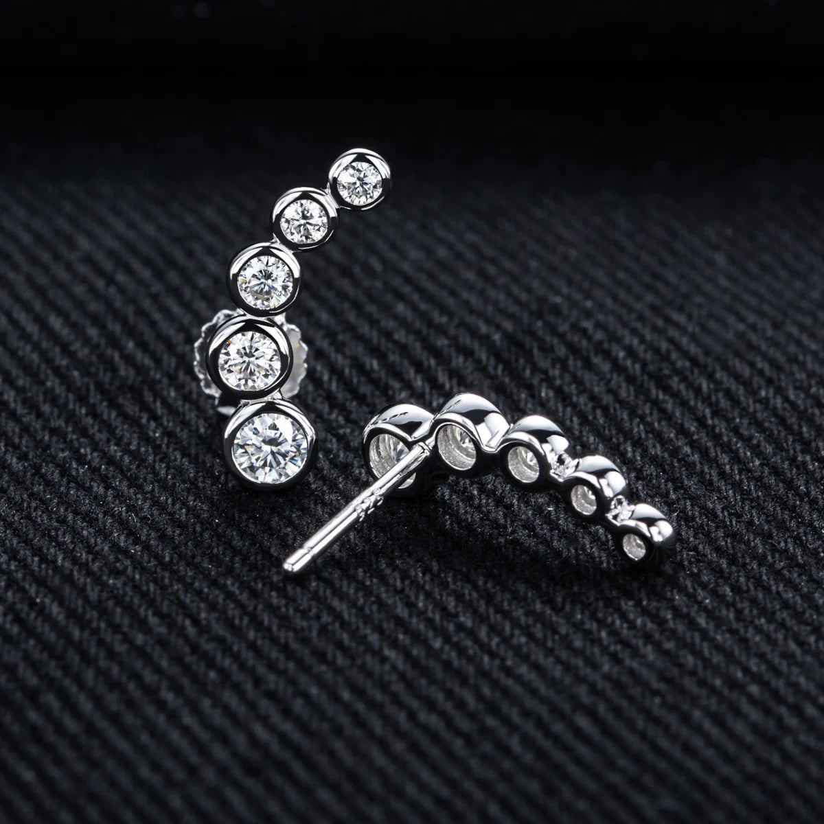 Iced Out Stud Earrings — 925 Silver