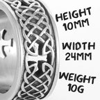 Viking Celtic Knot Cross Stainless Steel Womens Mens Rings Punk Vintage For Boyfriend Biker Jewelry Creativity Gift