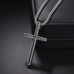 Christian Jesus Cross Necklace For Women Men Stainless Steel Chains Choker Religion Pendants Jewelry Prayer Baptism Gift