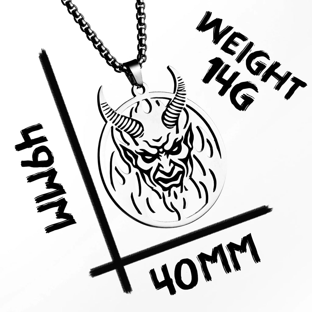 Hell Demon Satan Pendant Necklace — Stainless Steel