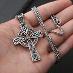 Vintage Stainless Steel Viking Valknut Necklace Mens Nordic Street Style Celtics Knot Cross Odin Pendant Necklace Biker