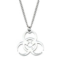 Necklace Trendy Men And Women INS Street Punk Hip-Hop JewelryNew Stainless Steel Biochemical Logo Pendant