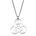 Necklace Trendy Men And Women INS Street Punk Hip-Hop JewelryNew Stainless Steel Biochemical Logo Pendant